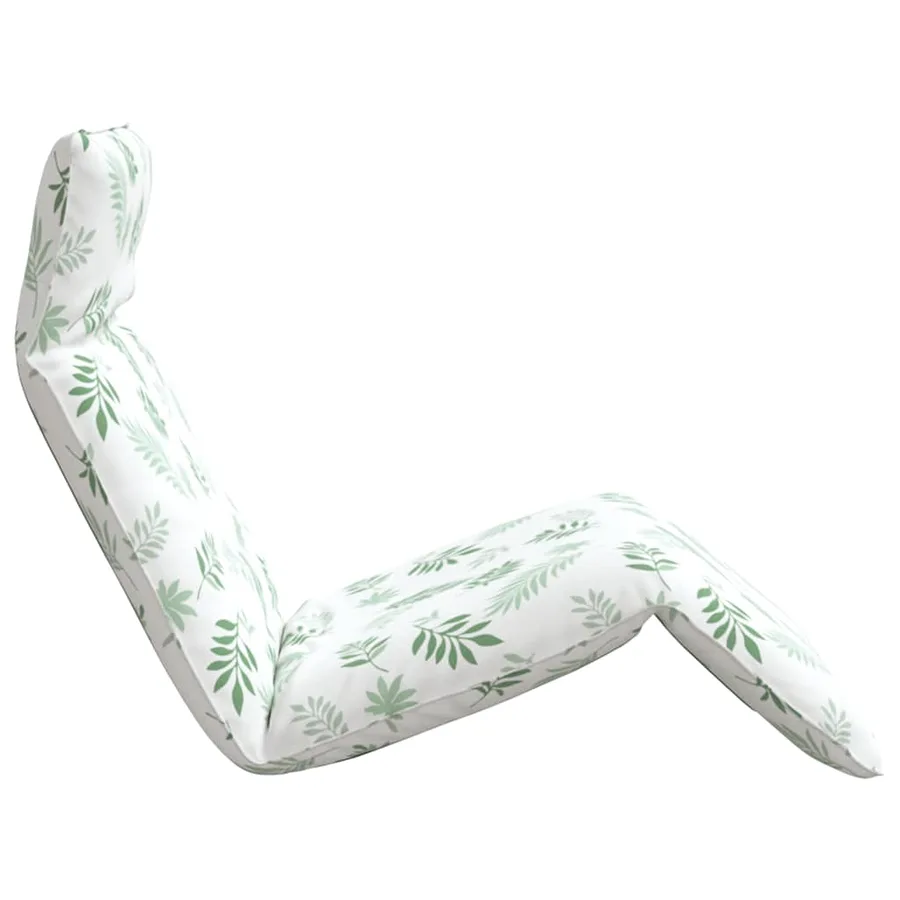 Transat pliant en tissu Oxford motif feuilles 175 x 54 x 8,5 cm - 5
