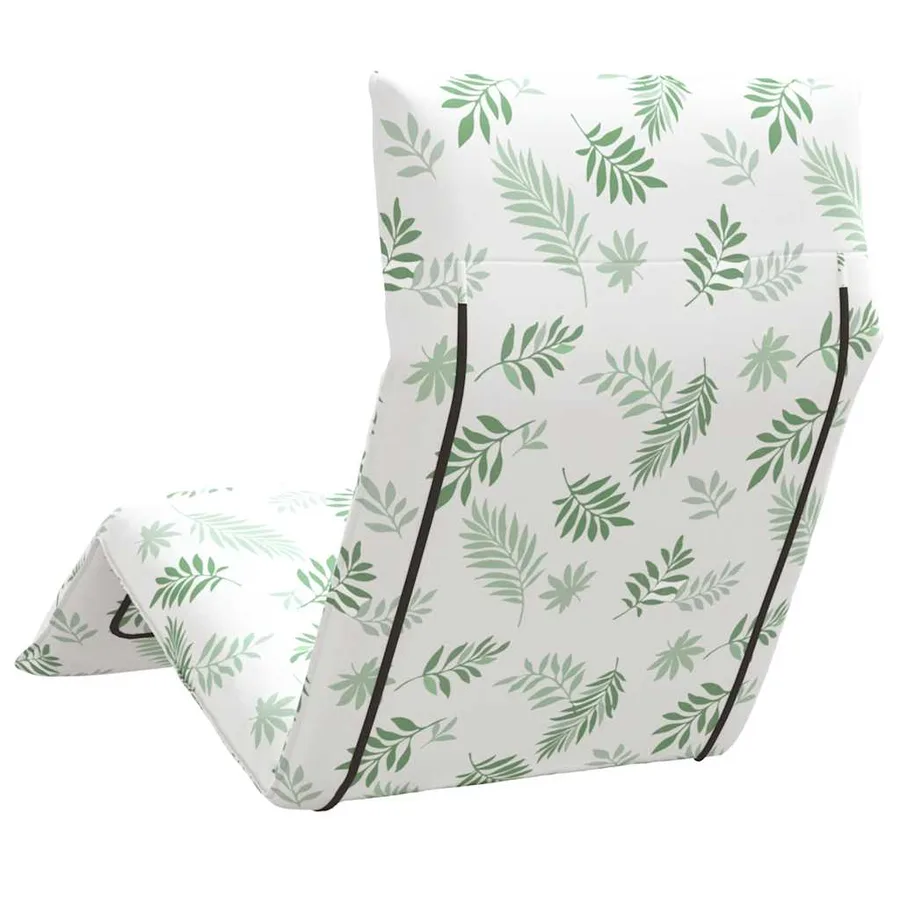 Transat pliant en tissu Oxford motif feuilles 175 x 54 x 8,5 cm - 6