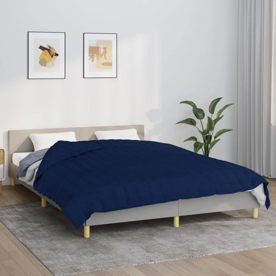 Couverture lestée Bleu 200x220 cm 13 kg Tissu