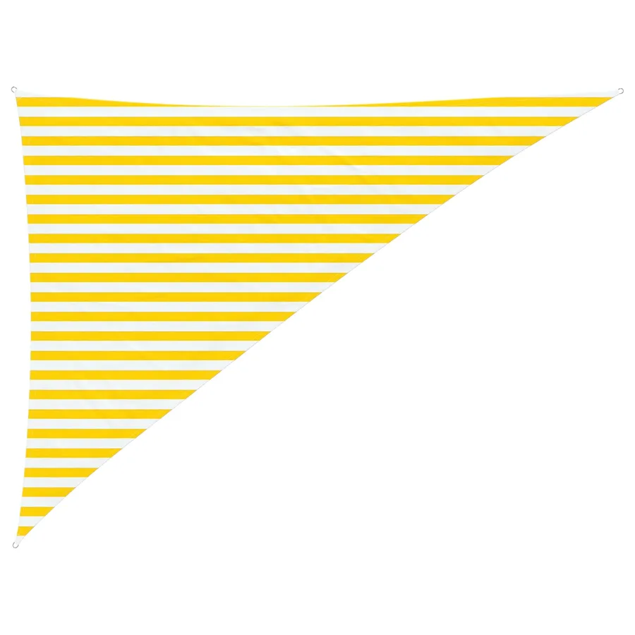 Voile d'ombre Jaune et blanc 3 x 4 x 5 m 100 % polyester Oxford - 2