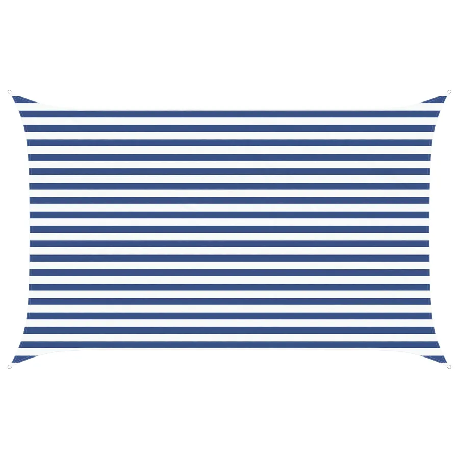 Voile d'ombre Bleu et Blanc 4 x 2,5 m 100 % polyester Oxford - 2