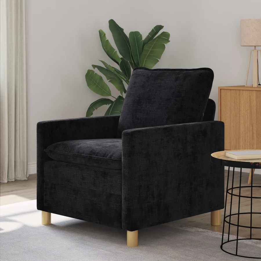 Canapé Noir 76 x 81 x 87,5 cm Polyester