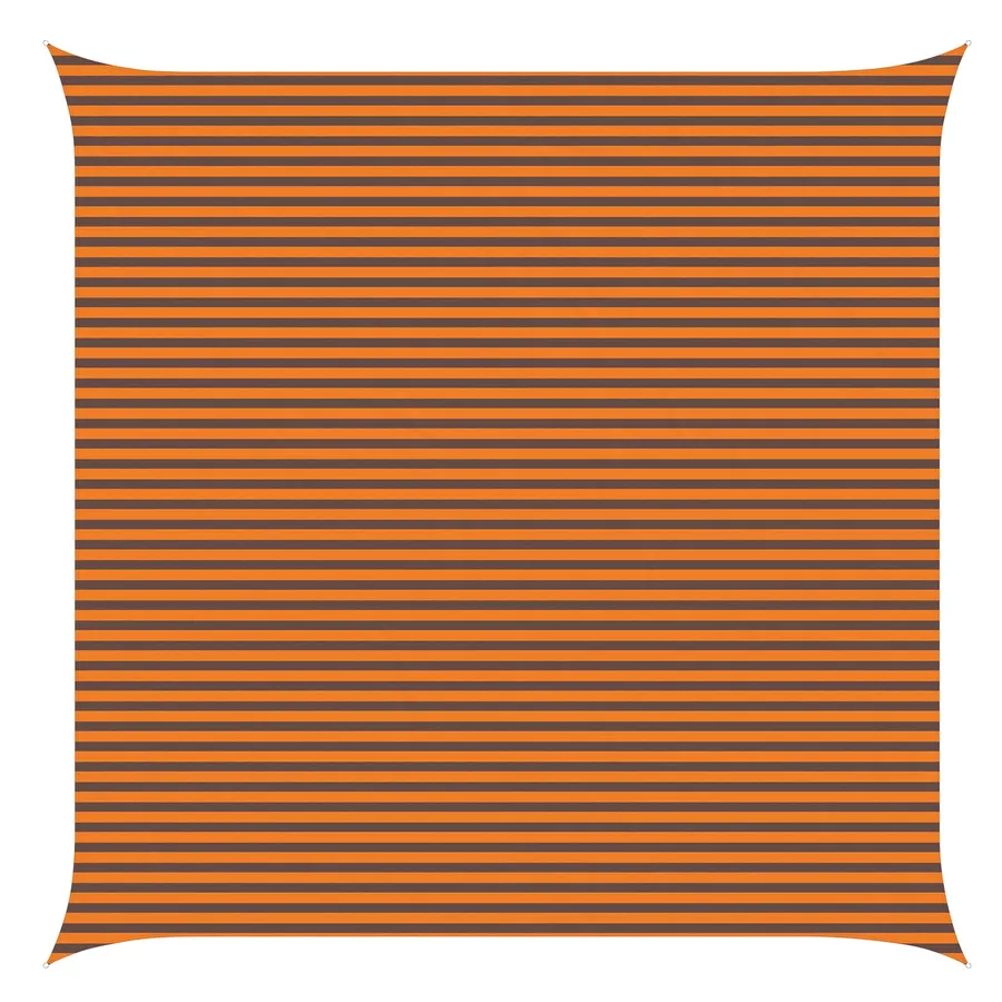 Voile d'ombre Orange et marron 6 x 6 m 100 % polyester Oxford - 2