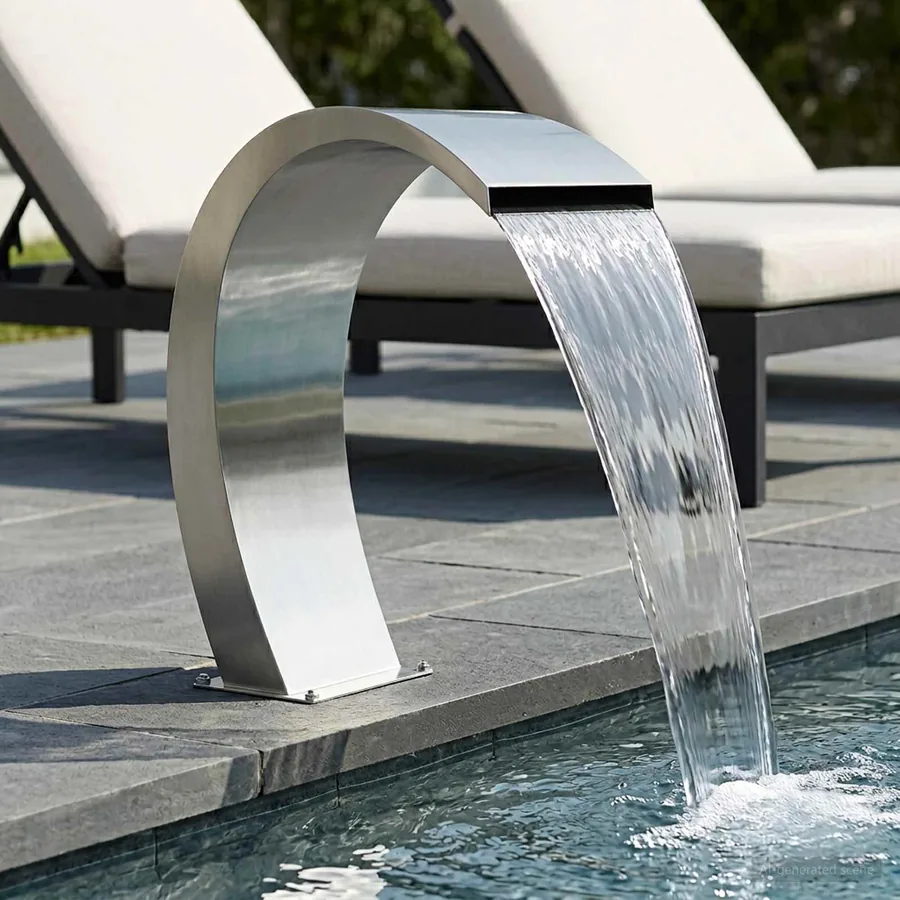 Fontaine de piscine Argenté 60 x 30 x 70 cm Acier inoxydable