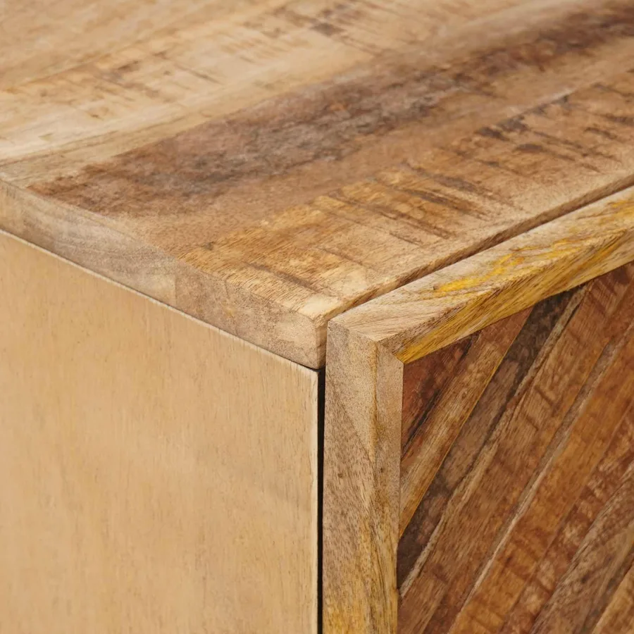Table de chevet Marron 40 x 33,5 x 46 cm Bois de mangue massif - 6