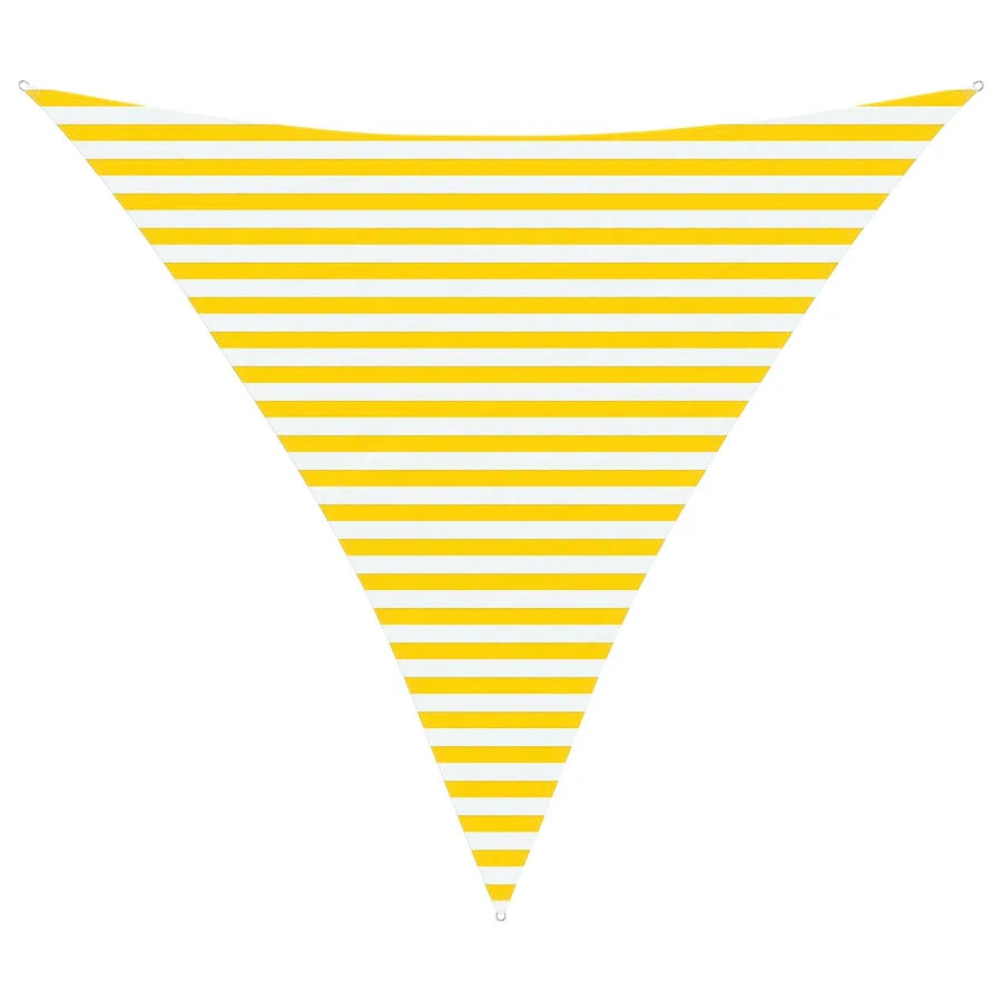 Voile d'ombre Jaune et blanc 3,6 x 3,6 x 3,6 m - 2