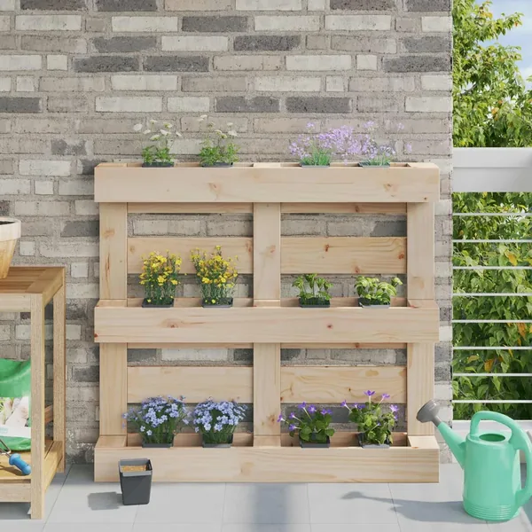 Caisses à fleurs pour palettes Euro 24 pcs Gris