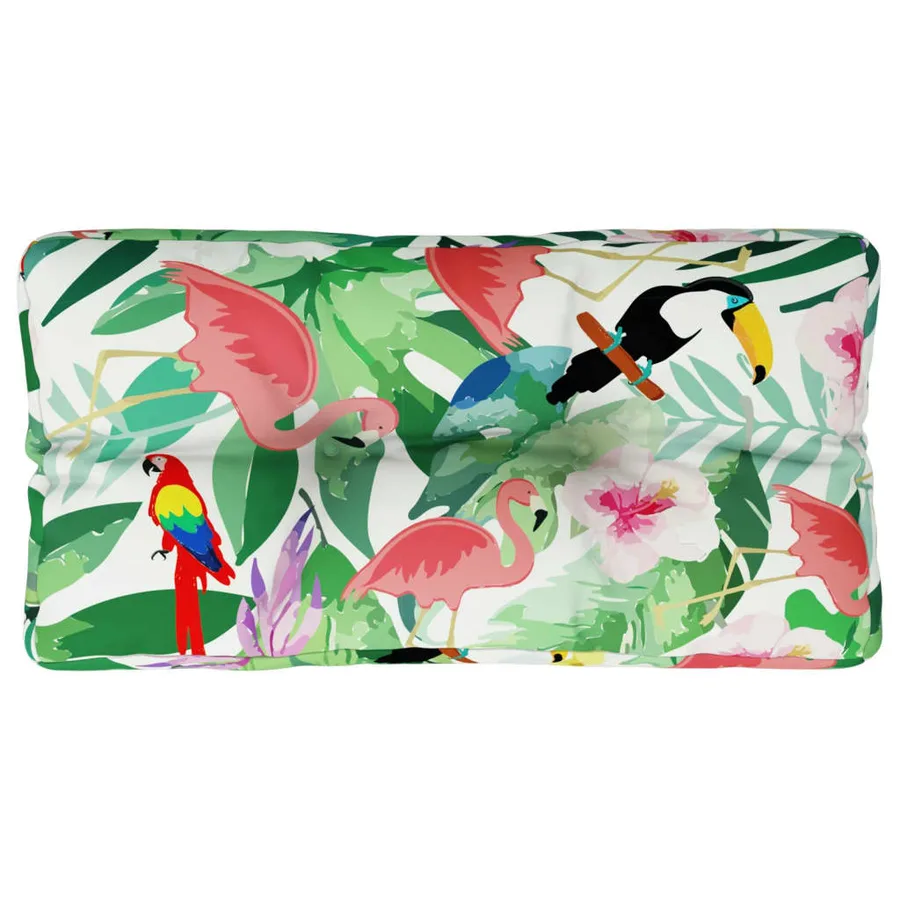 Coussin de palette multicolore 80x40x12 cm tissu - 2