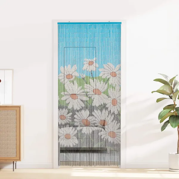 Rideau de porte anti-insectes multicolore 200 x 90 cm Bambou