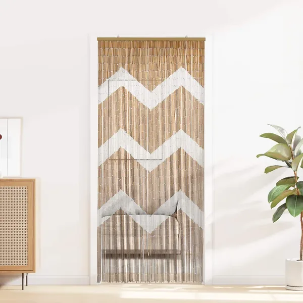 Rideau de porte anti-insectes multicolore 200 x 90 cm Bambou