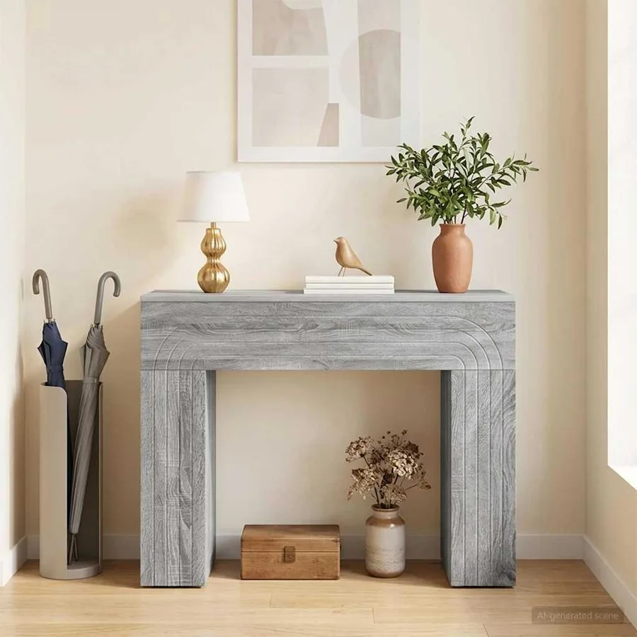Table basse Sonoma gris 102 x 35 x 75 cm Bois d'ingénierie - 4