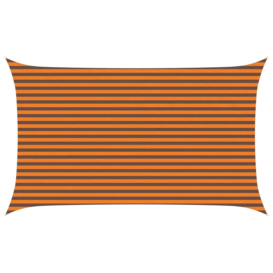 Voile d'ombre Orange et marron 5 x 3 m 100 % polyester Oxford - 2