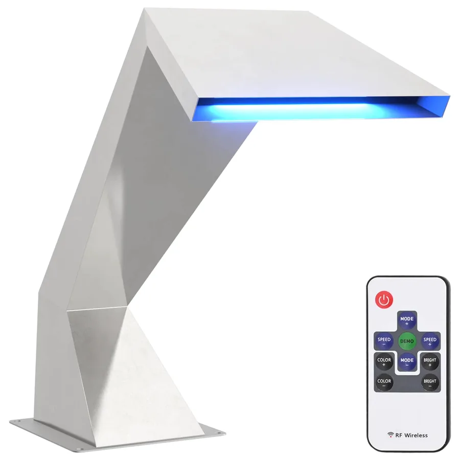 Cascade de piscine avec LED RGB Acier inoxydable Argenté - 2