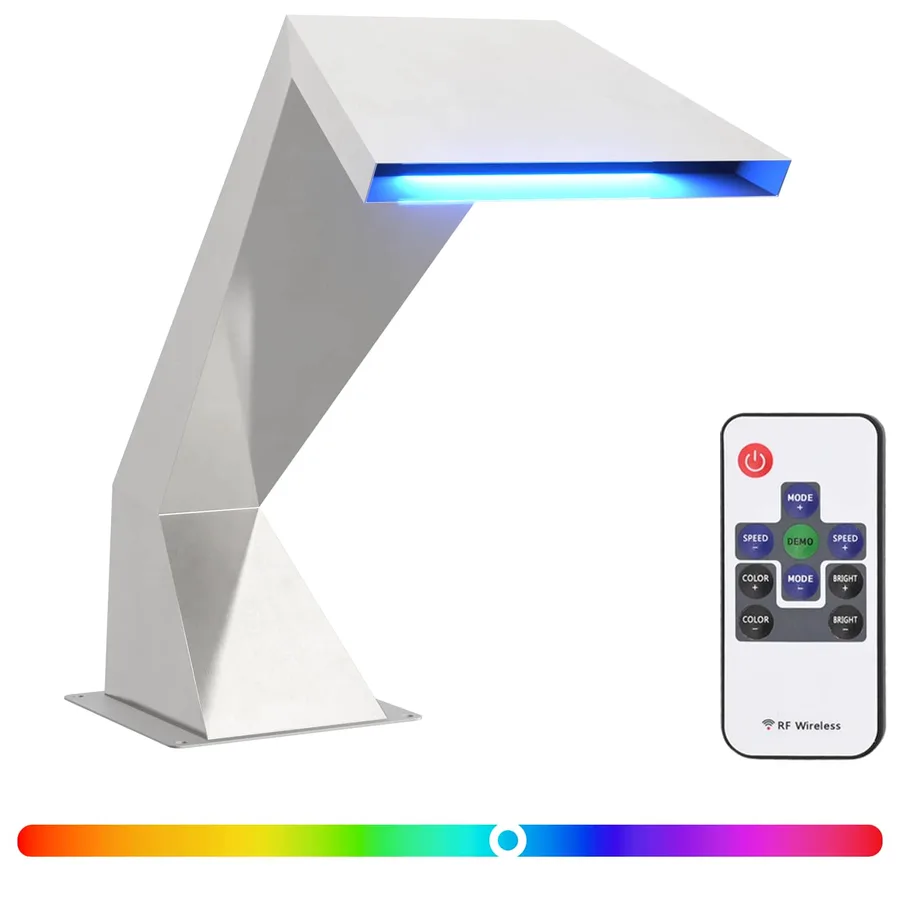 Cascade de piscine avec LED RGB Acier inoxydable Argenté - 3