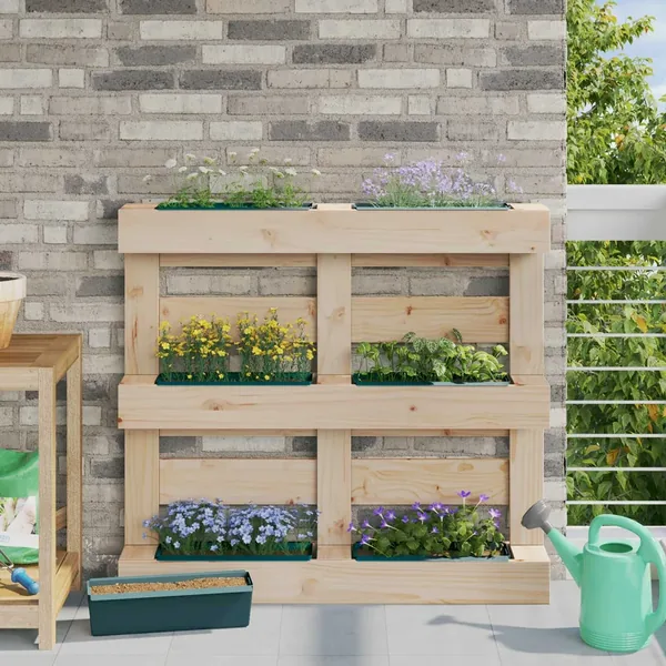 Caisses à fleurs pour palettes Euro 12 pcs Vert