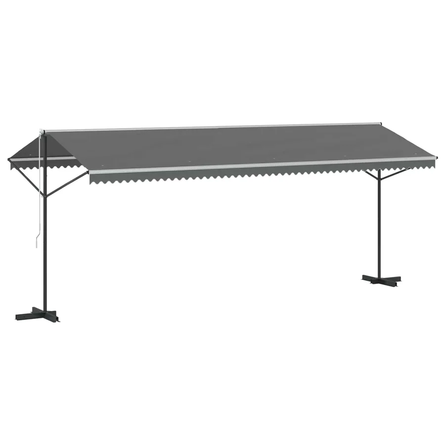 Auvent autoportant Gris 6 x 3 m Polyester - 2