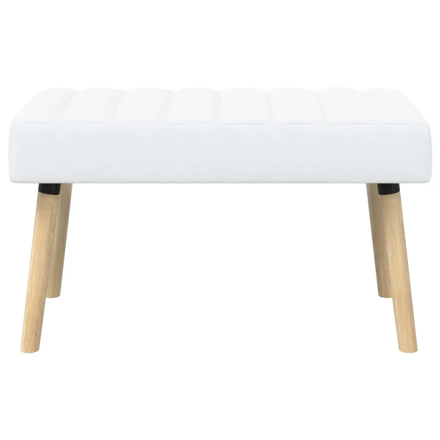 Banc capitonné canal Blanc 80 x 40 x 46 cm Tissu - 5