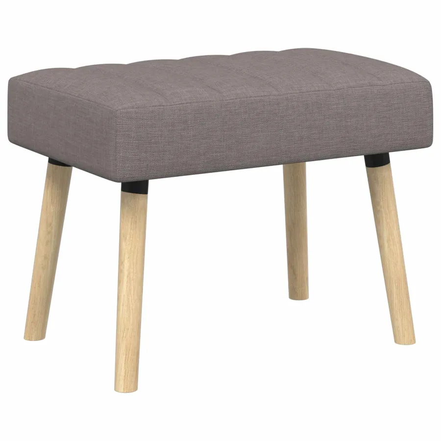 Banc capitonné canal Taupe 60 x 40 x 45 cm Tissu - 2