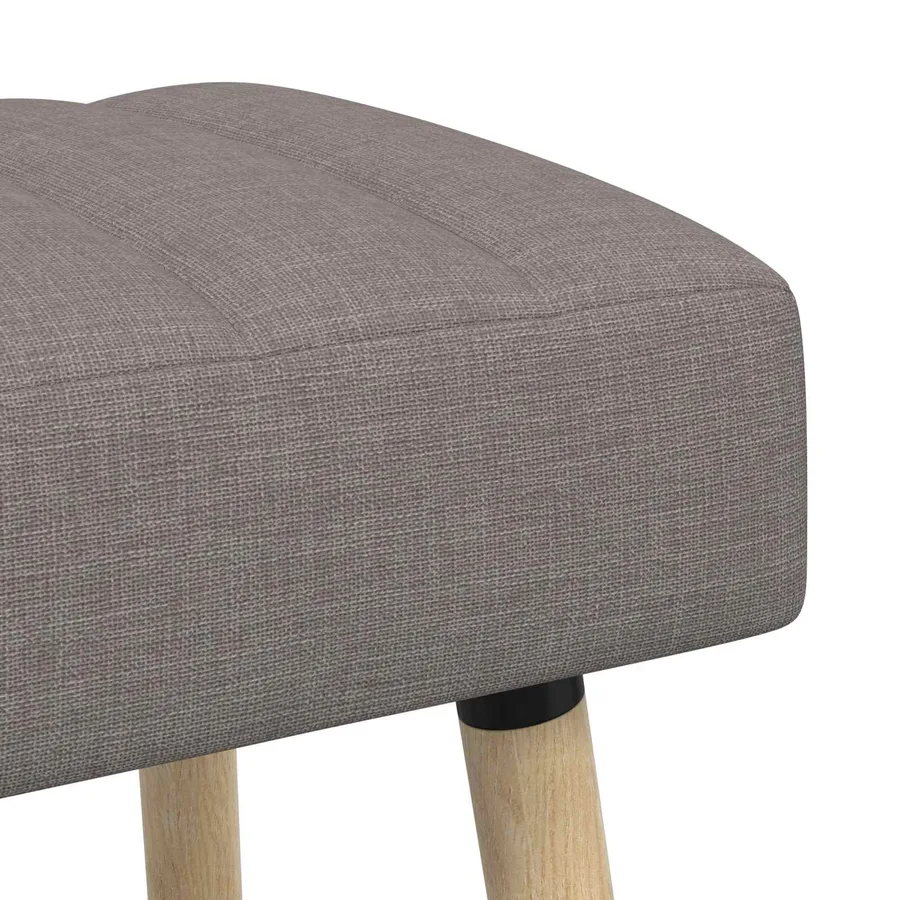 Banc capitonné canal Taupe 60 x 40 x 45 cm Tissu - 6