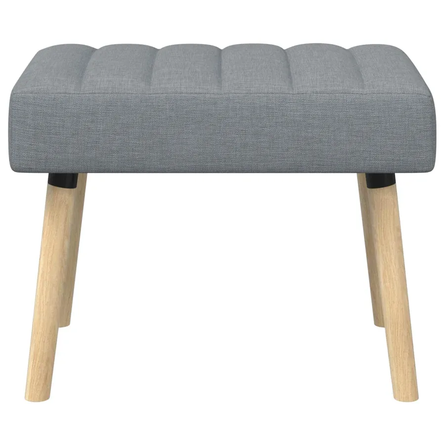 Banc capitonné canal Gris clair 60 x 40 x 45 cm Tissu - 5
