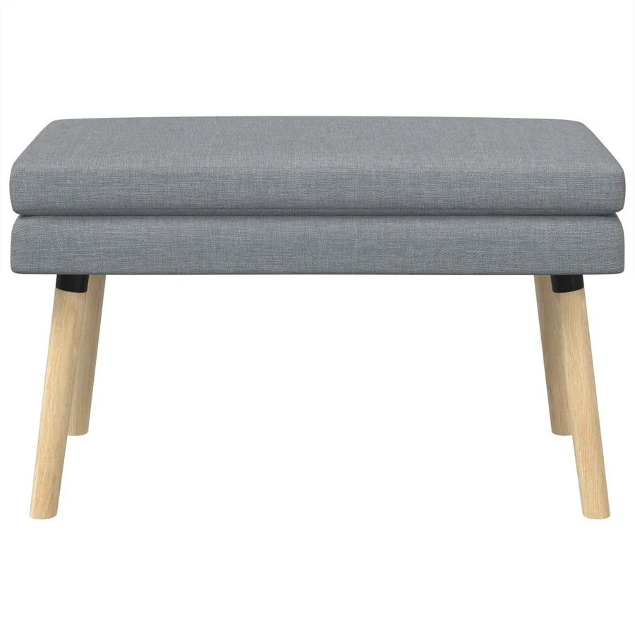 Banc à double couche Gris clair 80 x 40 x 47 cm Tissu - 5