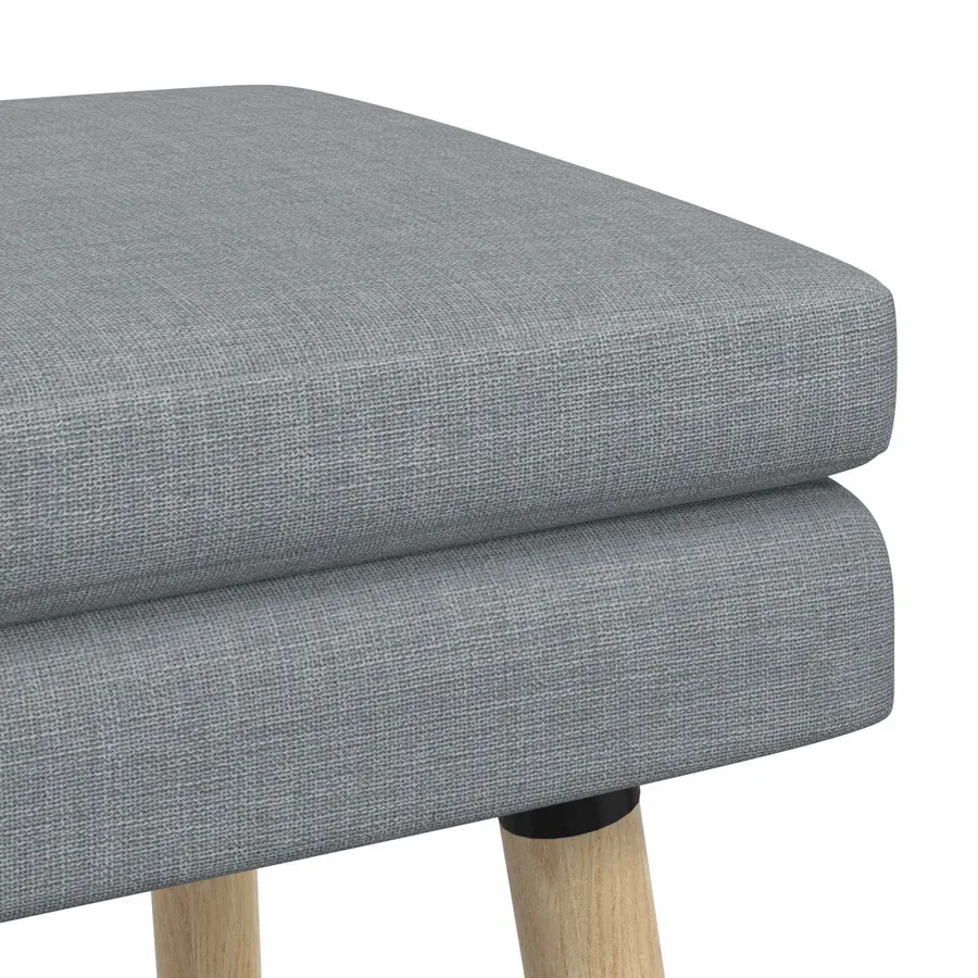 Banc à double couche Gris clair 80 x 40 x 47 cm Tissu - 6