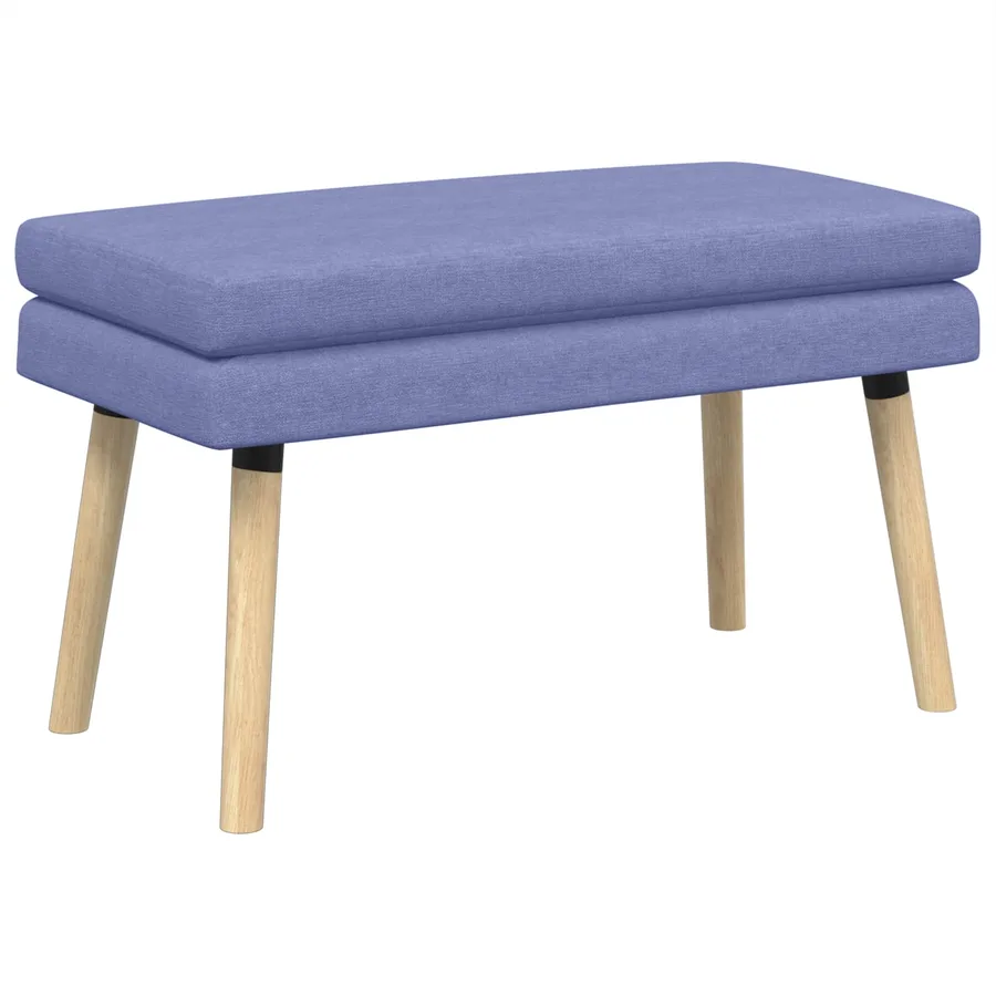 Banc à double couche Bleu denim 80 x 40 x 47 cm Tissu - 2