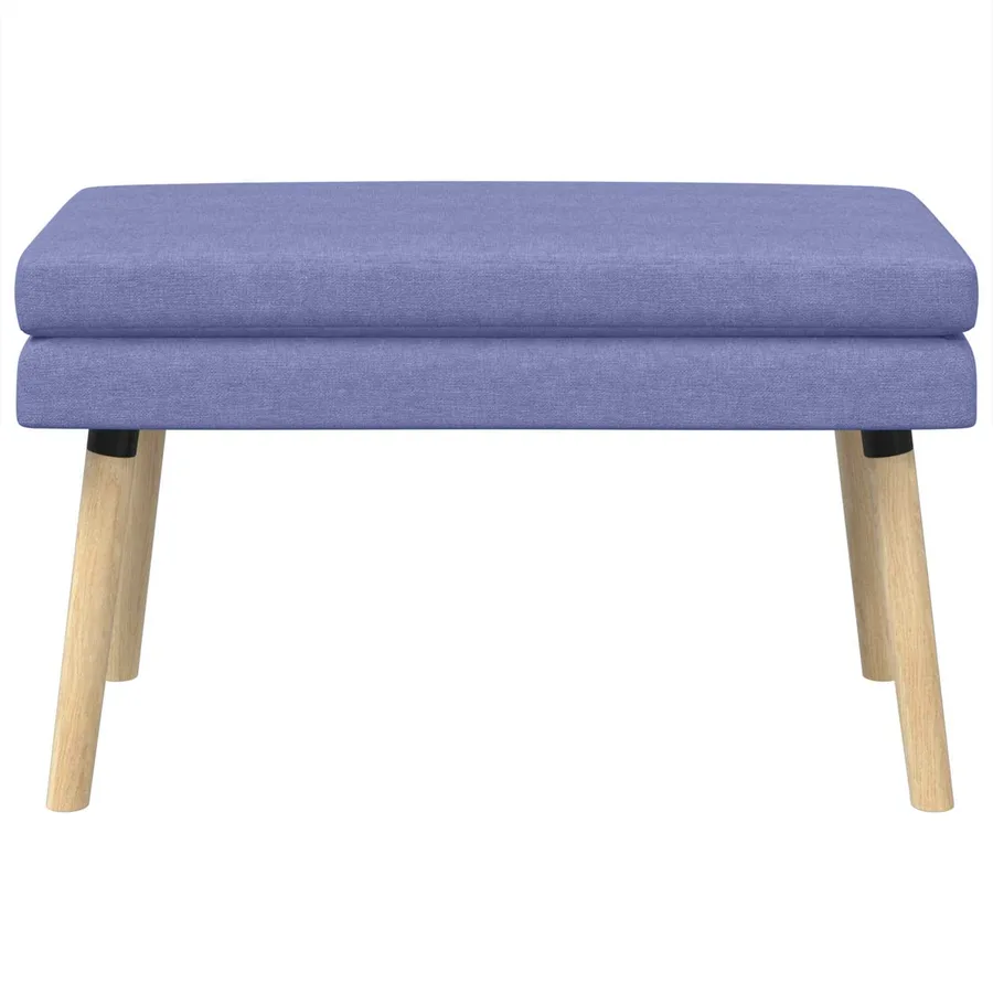 Banc à double couche Bleu denim 80 x 40 x 47 cm Tissu - 5