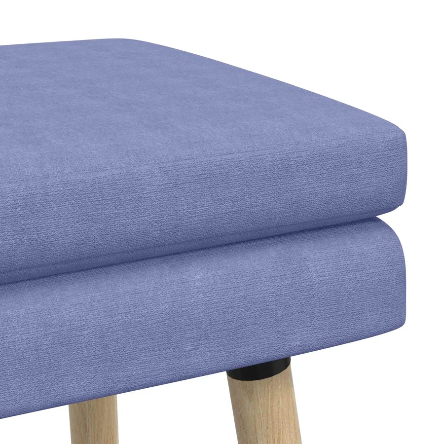 Banc à double couche Bleu denim 80 x 40 x 47 cm Tissu - 6