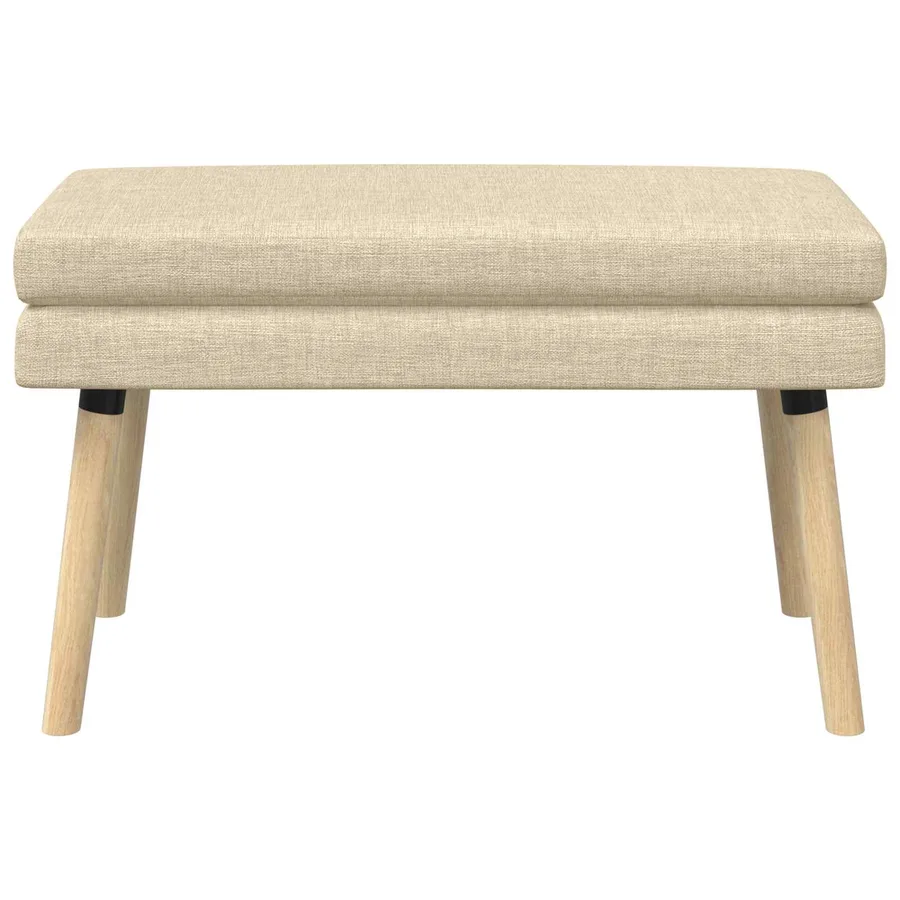 Banc à double couche Crème 80 x 40 x 47 cm Tissu - 5