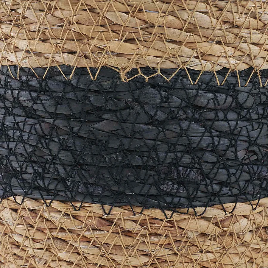 Paniers à plantes en herbe de mer 3 pcs Naturel et noir - 6