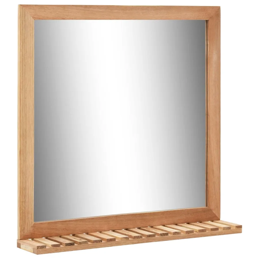 Armoire pour lavabo avec miroir Bois de noyer massif - 7