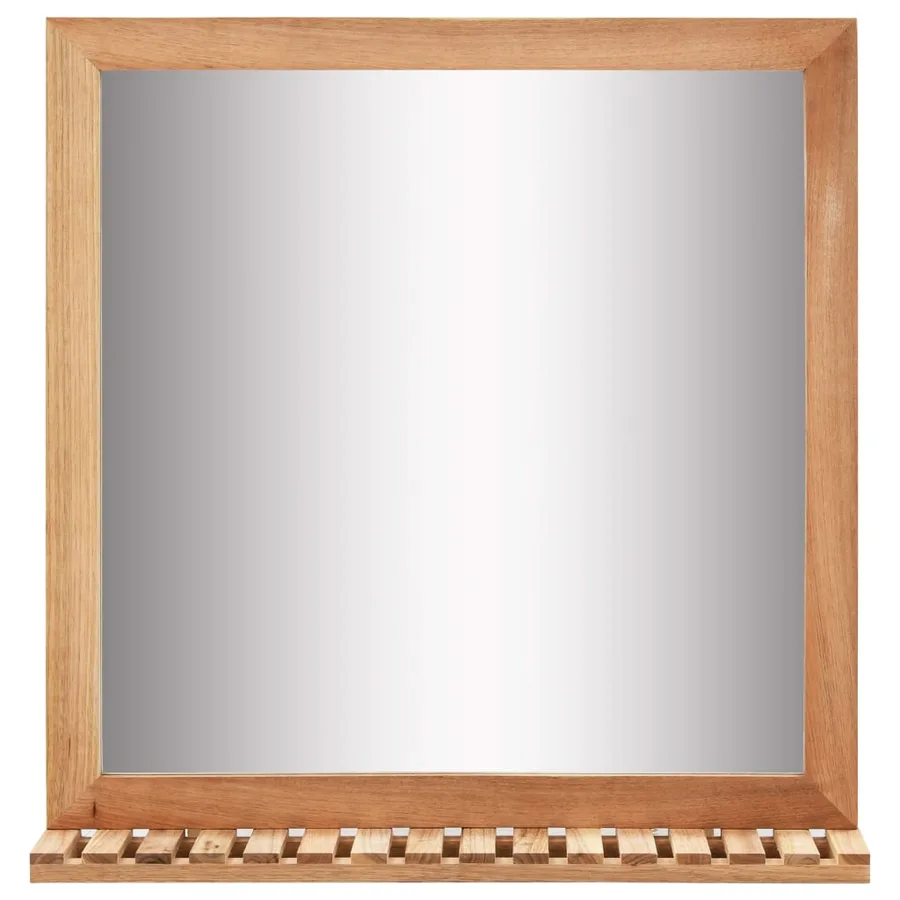 Armoire pour lavabo avec miroir Bois de noyer massif - 8