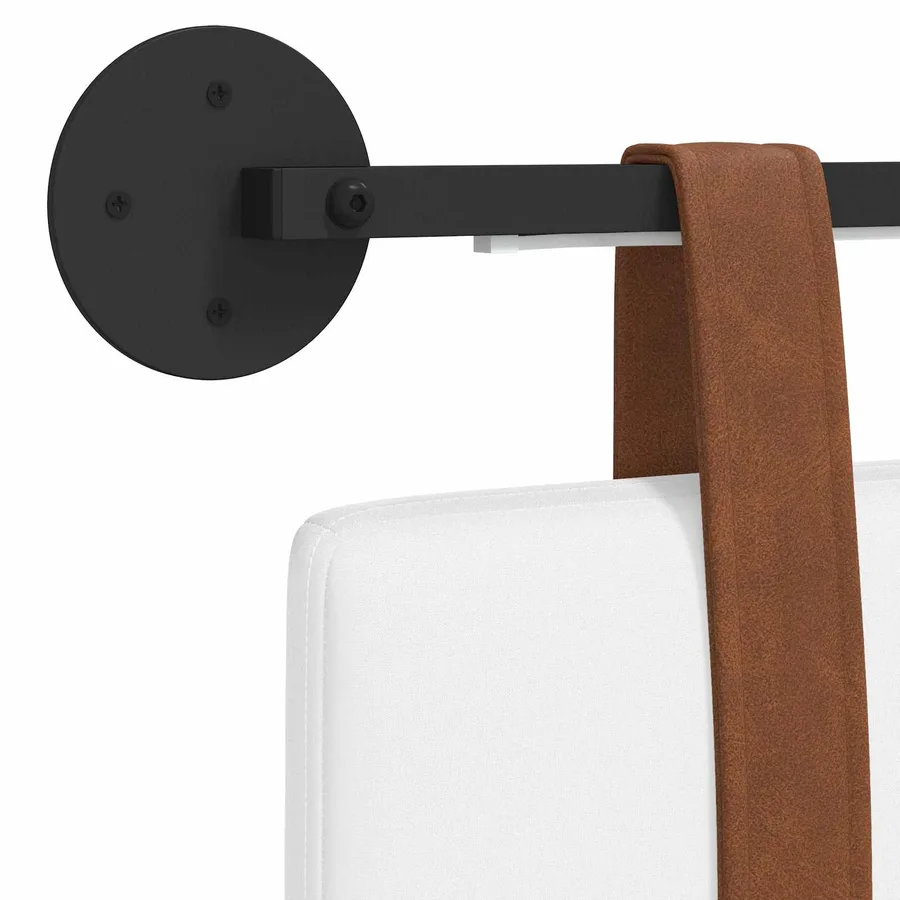 Tête de lit suspendue Avec lumière LED Blanc PU antique - 8