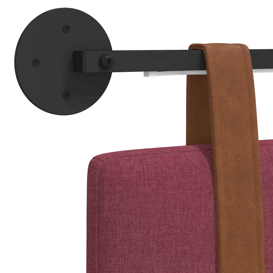 Tête de lit suspendue Avec lumière LED Bordeaux PU antique - 8