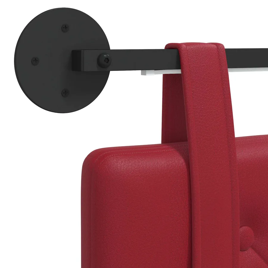 Tête de lit suspendue Avec lumière LED Bordeaux Simili cuir - 10