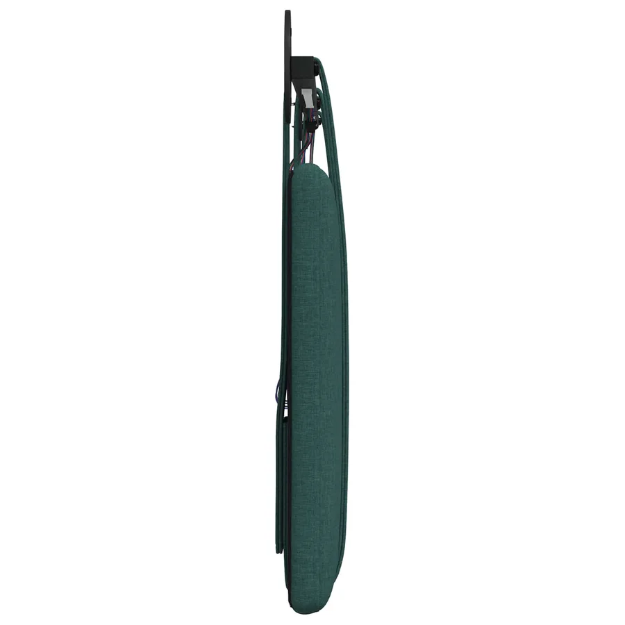 Tête de lit suspendue Avec lumière LED Vert foncé Tissu - 7