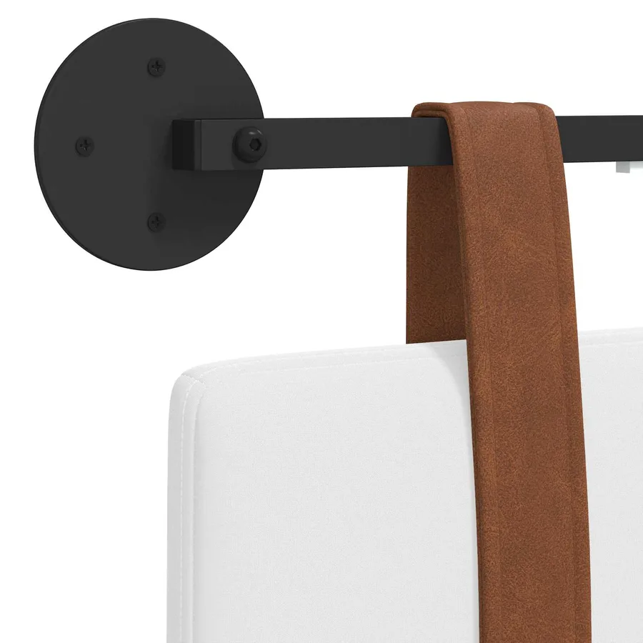 Tête de lit suspendue Avec lumière LED Blanc PU antique - 10