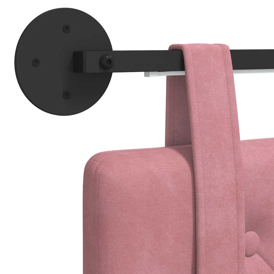 Tête de lit suspendue Avec lumière LED Rose Velours - 10