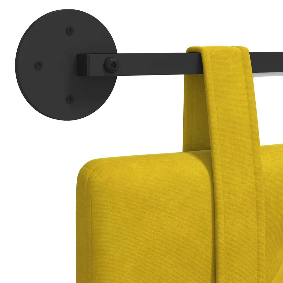 Tête de lit suspendue Avec lumière LED Jaune Velours - 10