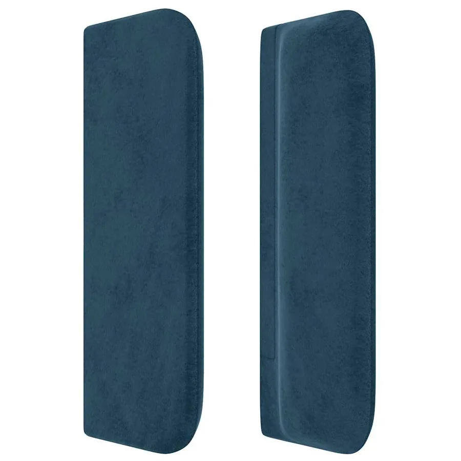 Tête de lit avec oreilles Bleu foncé 103x16x78/88 cm Velours - 4