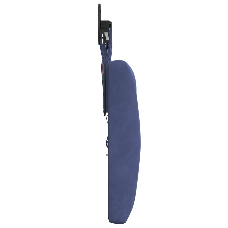 Tête de lit suspendue Avec lumière LED Bleu police Velours - 7