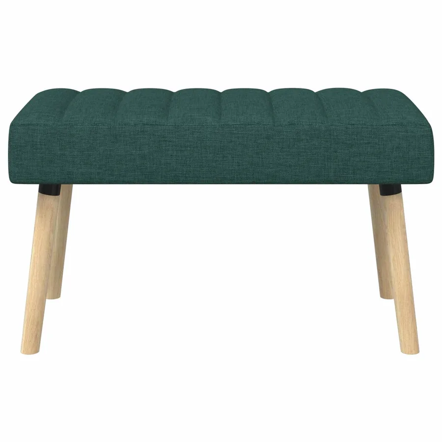 Banc capitonné canal Vert foncé 80 x 40 x 46 cm Tissu - 5