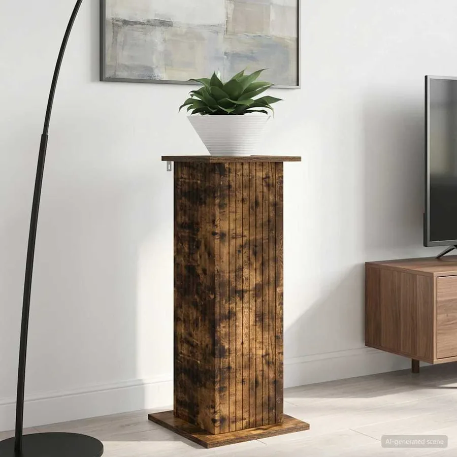 Support de Plante Chêne fumé 30,5 x 30 x 80,5 cm - 4