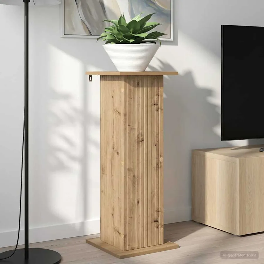 Support de Plante 2 pc Chêne artisanal 30,5 x 30 x 80,5 cm