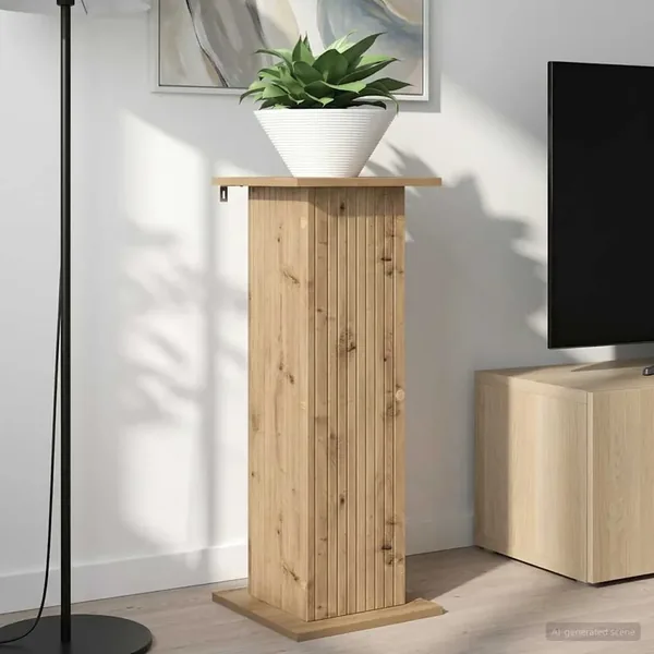 Support de Plante 2 pc Chêne artisanal 30,5 x 30 x 80,5 cm