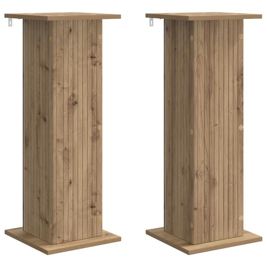 Support de Plante 2 pc Chêne artisanal 30,5 x 30 x 80,5 cm - 2