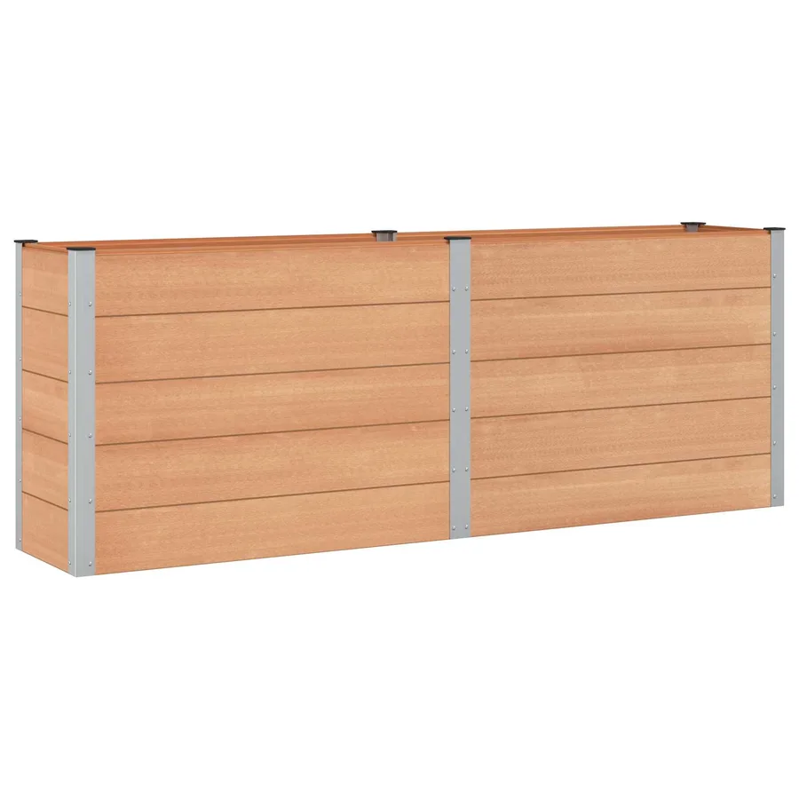 Jardinière surélevée Marron 250 x 50 x 91 cm - 2