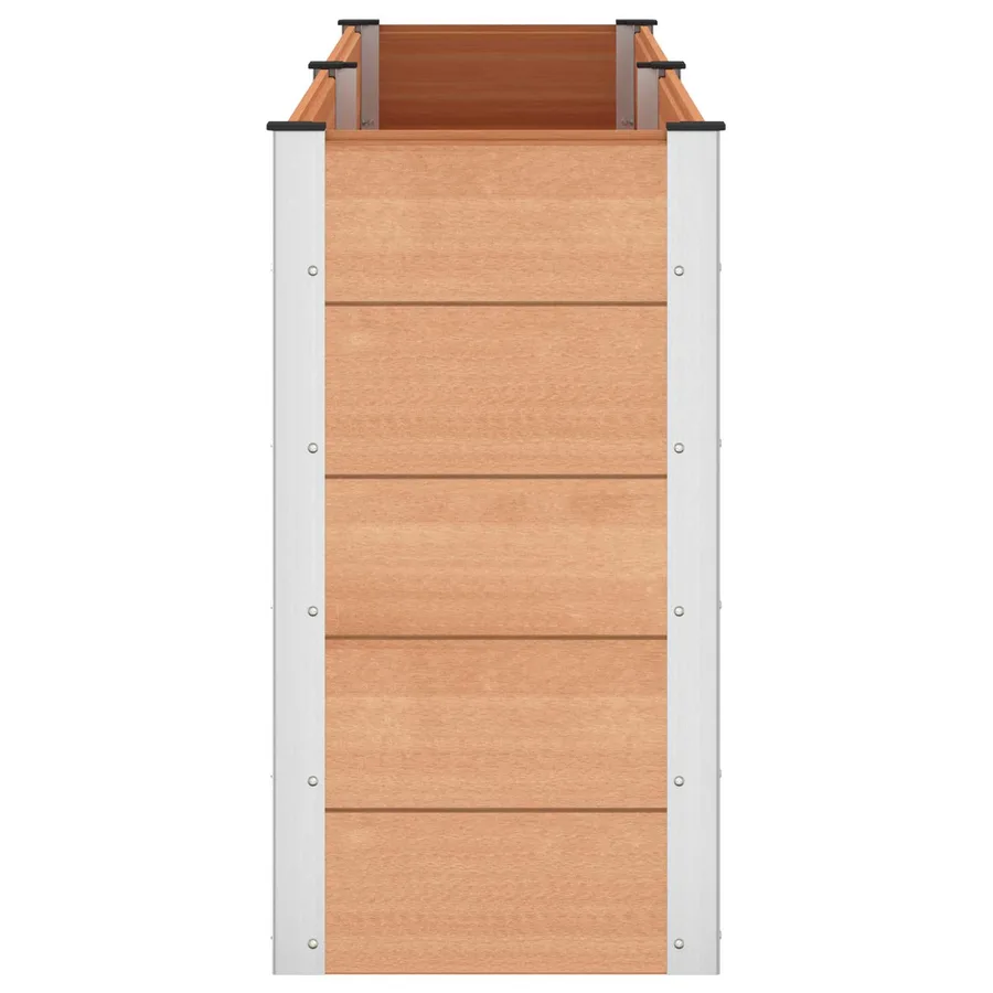Jardinière surélevée Marron 250 x 50 x 91 cm - 4