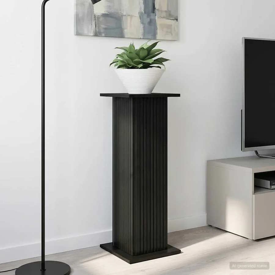 Support de Plante Noir 30,5 x 30 x 80,5 cm Bois d'ingénierie